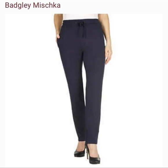⭐️nwt Badgley Mischka Pull On Knit Pants⭐️ - Picture 1 of 7